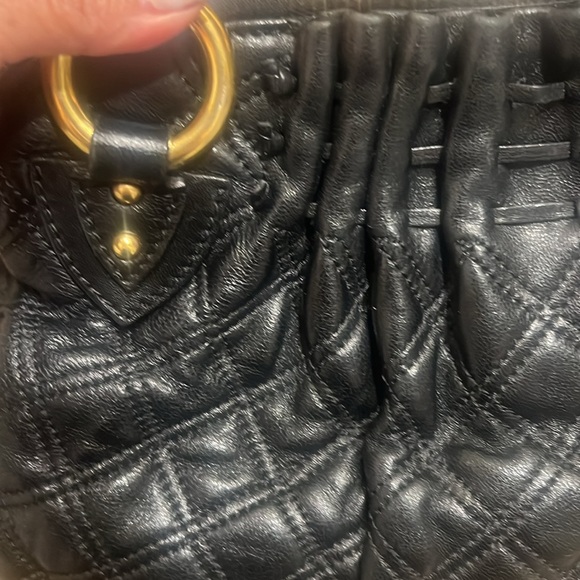 Black Quilted Leather Handbag - Picture 2 of 14